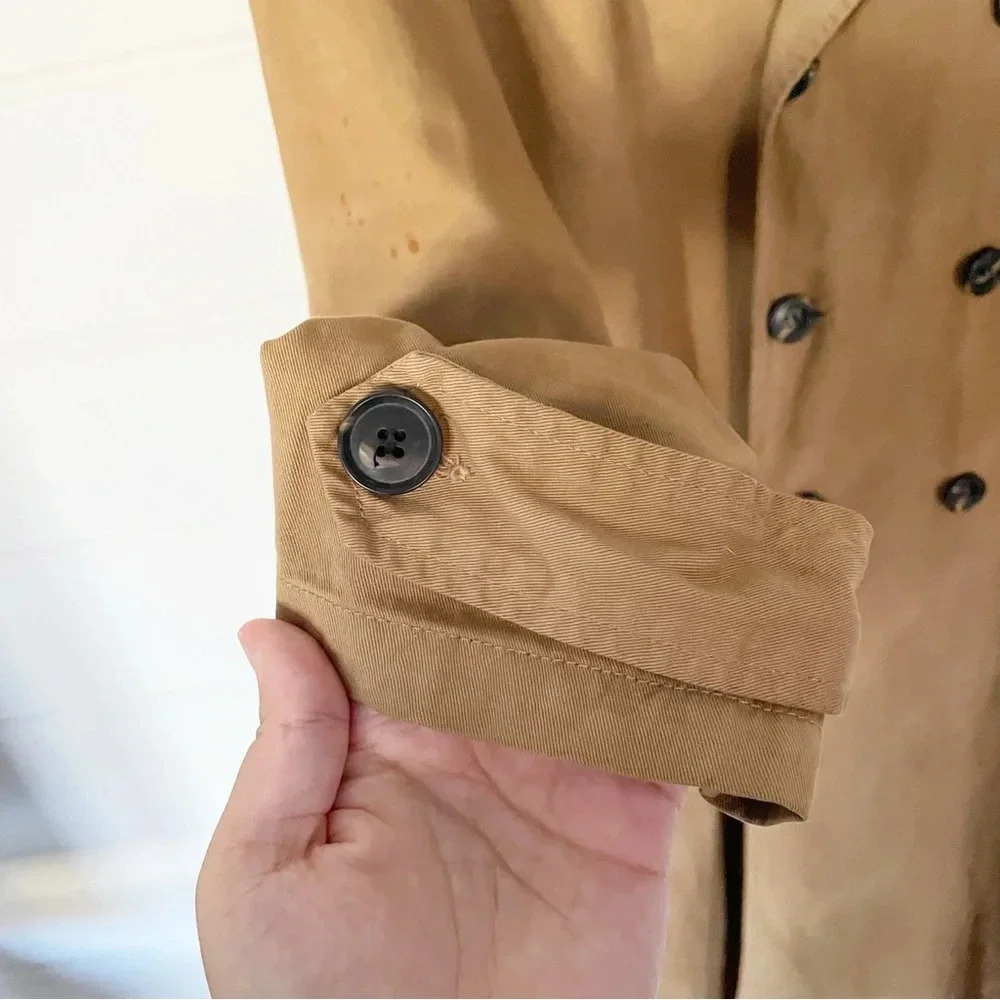 NSF Dorian Cotton Trench Coat in Antique Bronze Gold Foil Size Medium - Picture 7 of 16
